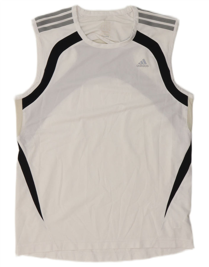 Adidas Mens Clima 365 Vest Top Medium White Colourblock Polyester