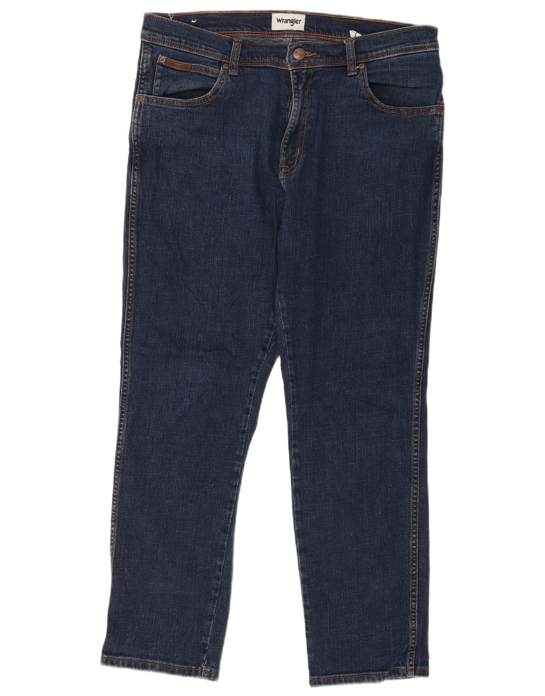 Wrangler Mens Texas Slim Jeans W36 L30 Navy Blue Cotton