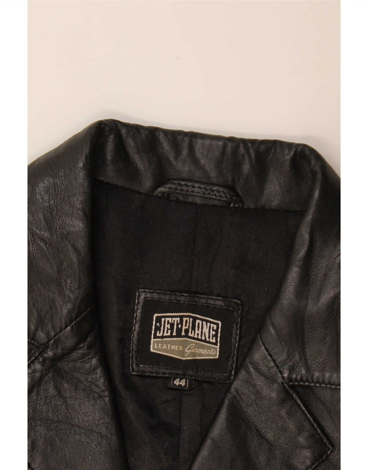 Jet Plane Womens Leather Jacket IT 44 Medium Black