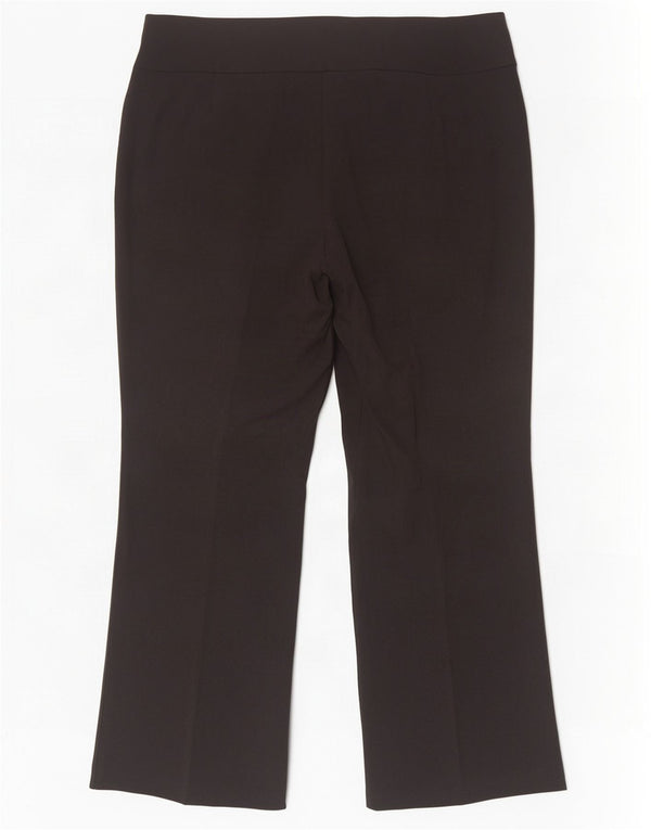 Marks & Spencer Womens Wide Leg Casual Trousers UK 18 XL W38 L28 Black