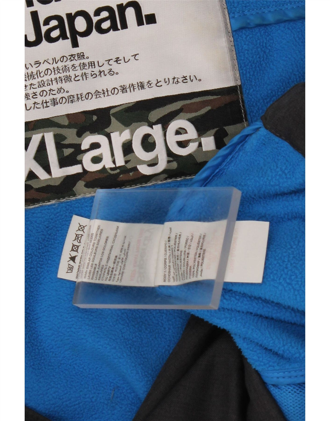 SUPERDRY Mens Graphic Hooded Windbreaker Jacket UK 42 XL Grey Polyester