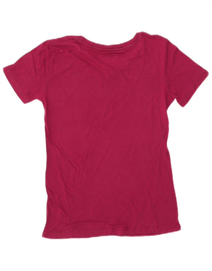 Diesel Womens Graphic T-Shirt Top UK 14 Large Pink Cotton