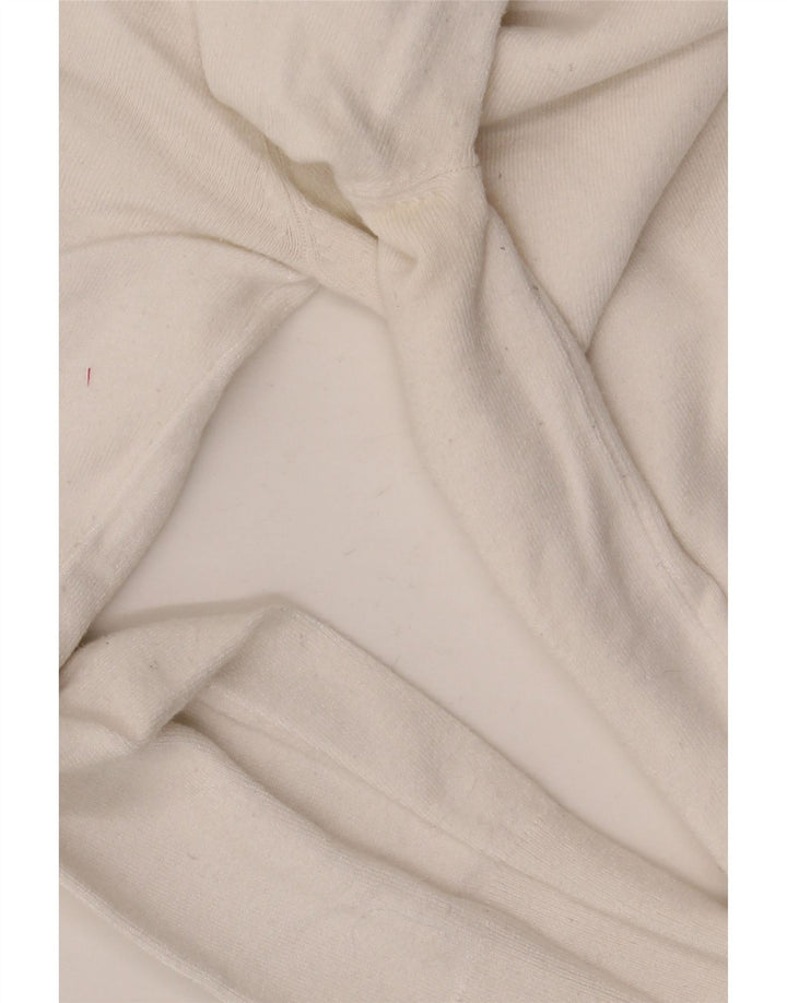 Zara Womens Crew Neck Jumper Sweater UK 14 Large White Viscose