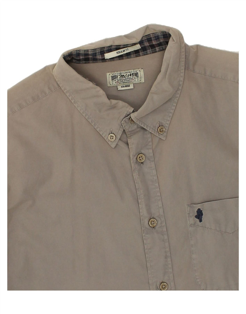 MARLBORO CLASSICS Mens Regular Fit Shirt 2XL Grey Cotton Vintage Marlboro Classics and Second-Hand Marlboro Classics from Messina Hembry 