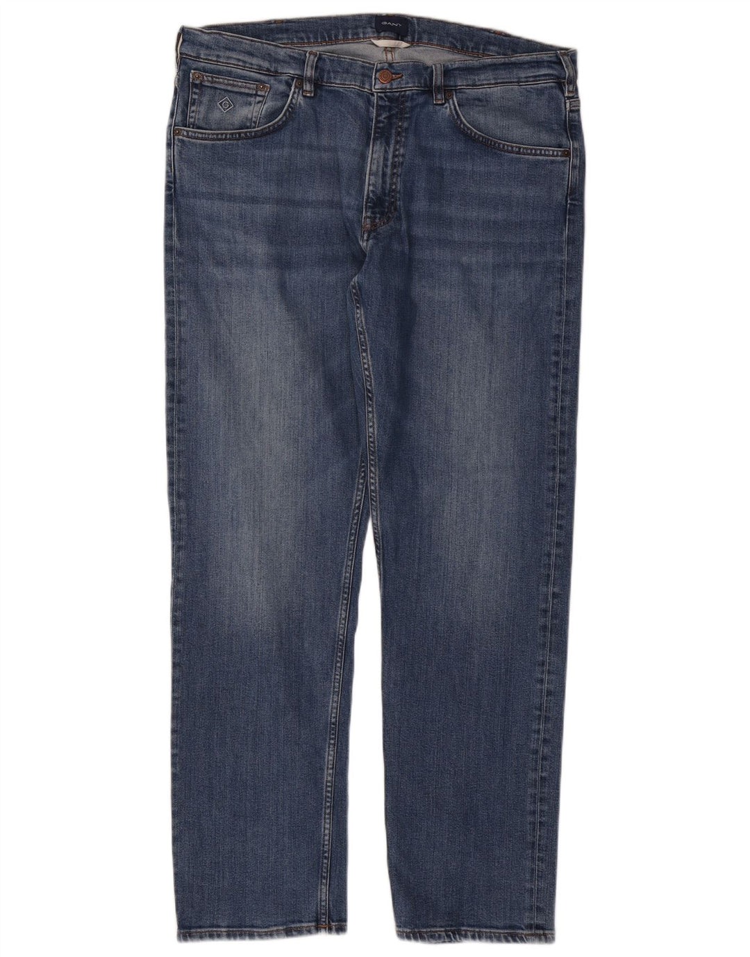 GANT Mens Straight Jeans W38 L32 Blue Cotton
