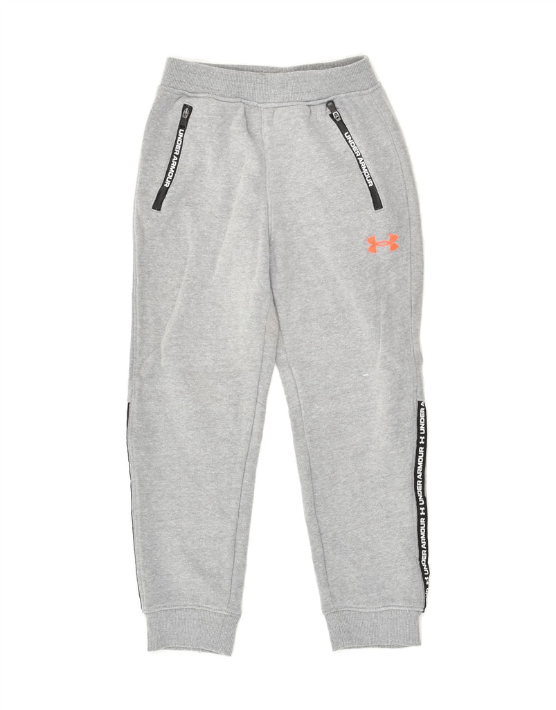 UNDER ARMOUR Boys Tracksuit Trousers Joggers 6-7 Years Grey Cotton | Vintage Under Armour | Thrift | Second-Hand Under Armour | Used Clothing | Messina Hembry 