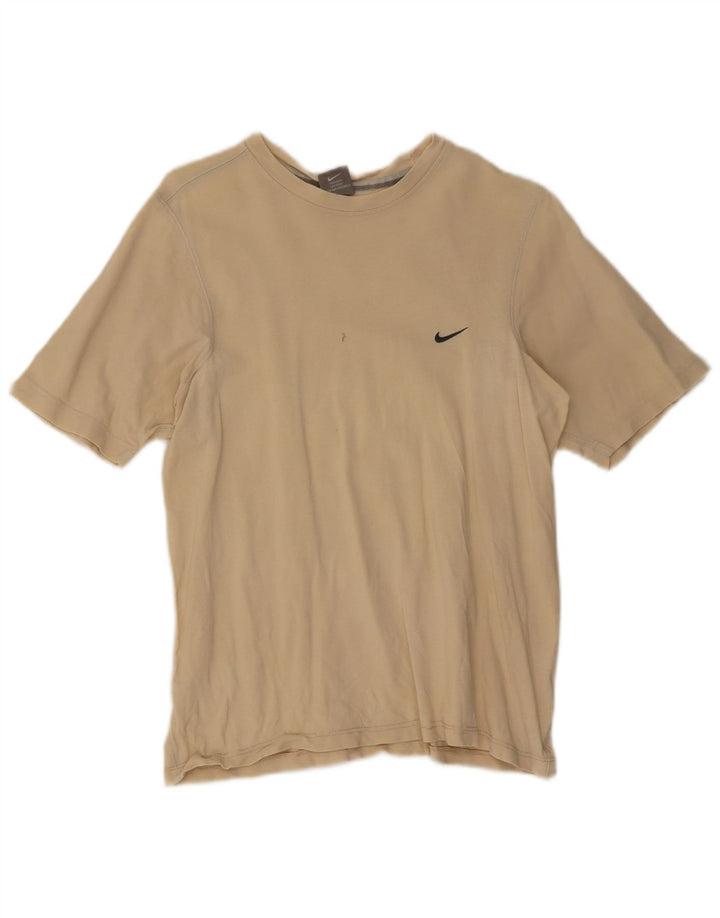 Nike Mens T-Shirt Top Small Beige