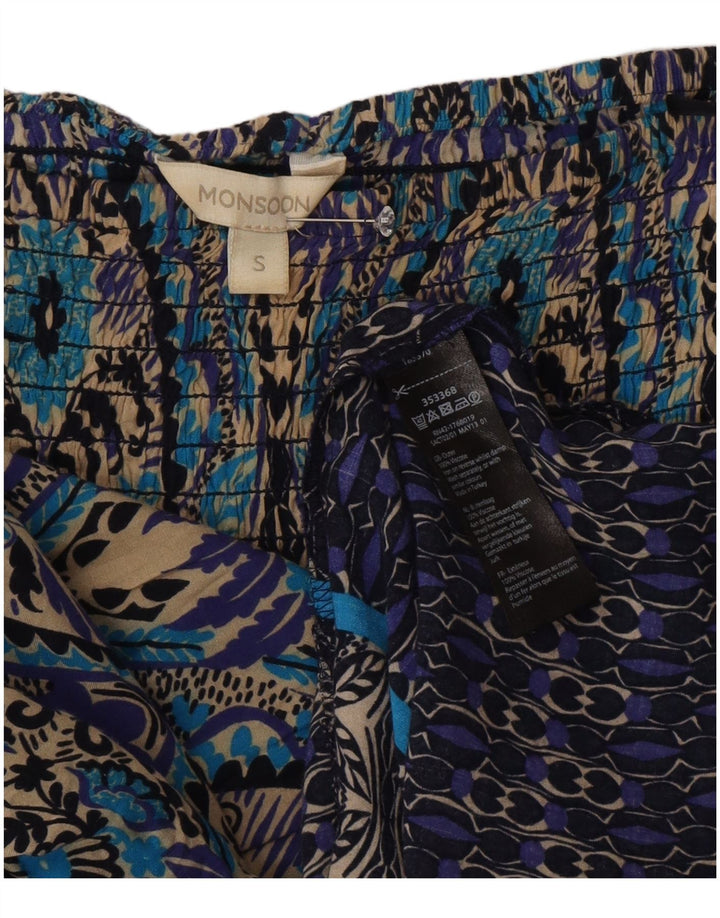 Monsoon Womens Strapless Maxi Dress UK 8 Small Multicoloured Paisley