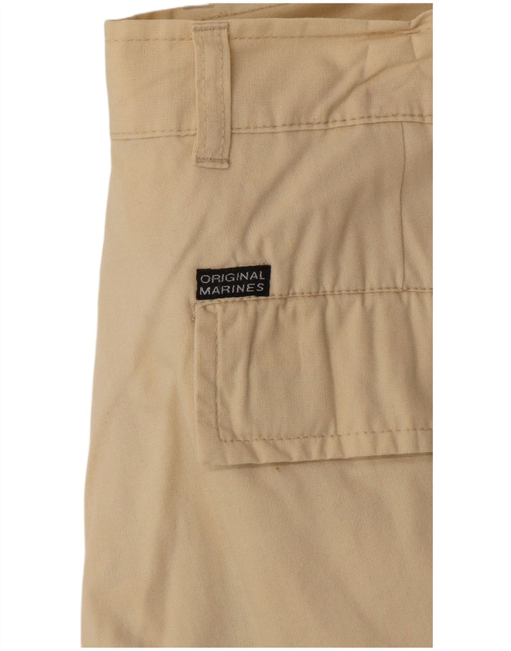 VINTAGE Womens Cargo Shorts W34 Large  Beige Cotton