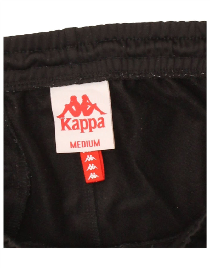 KAPPA Mens Graphic Tracksuit Trousers Medium Black Polyester Vintage Kappa and Second-Hand Kappa from Messina Hembry 