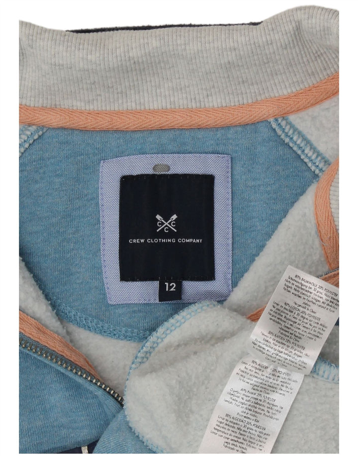 Crew Clothing Womens Sweatshirt Jumper UK 12 Medium Blue Colourblock