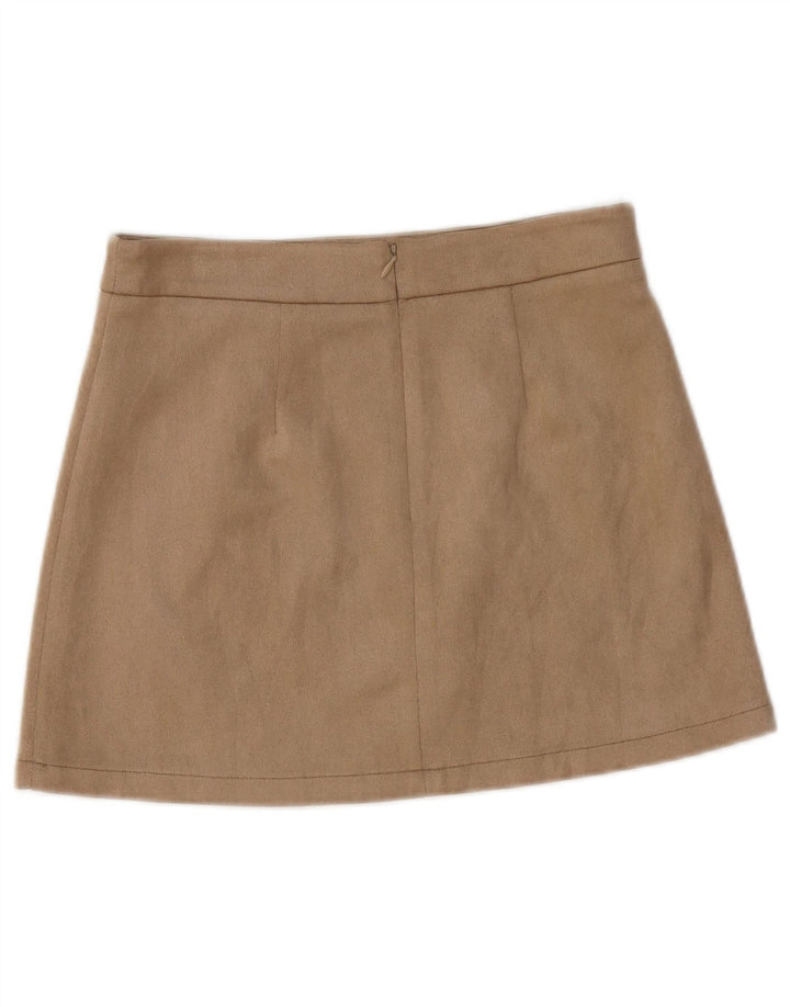 Les Copains Womens Low Waist Mini Skirt IT 40 Small W30  Beige Polyester