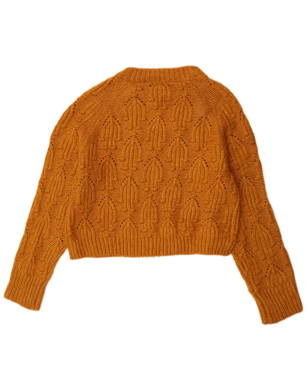 Zara Womens Boat Neck Jumper Sweater UK 10 Small Beige