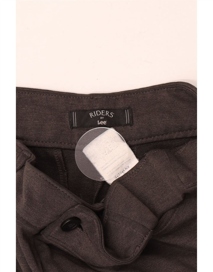 Lee Womens Riders Straight Casual Trousers W34 L31 Grey Polyester