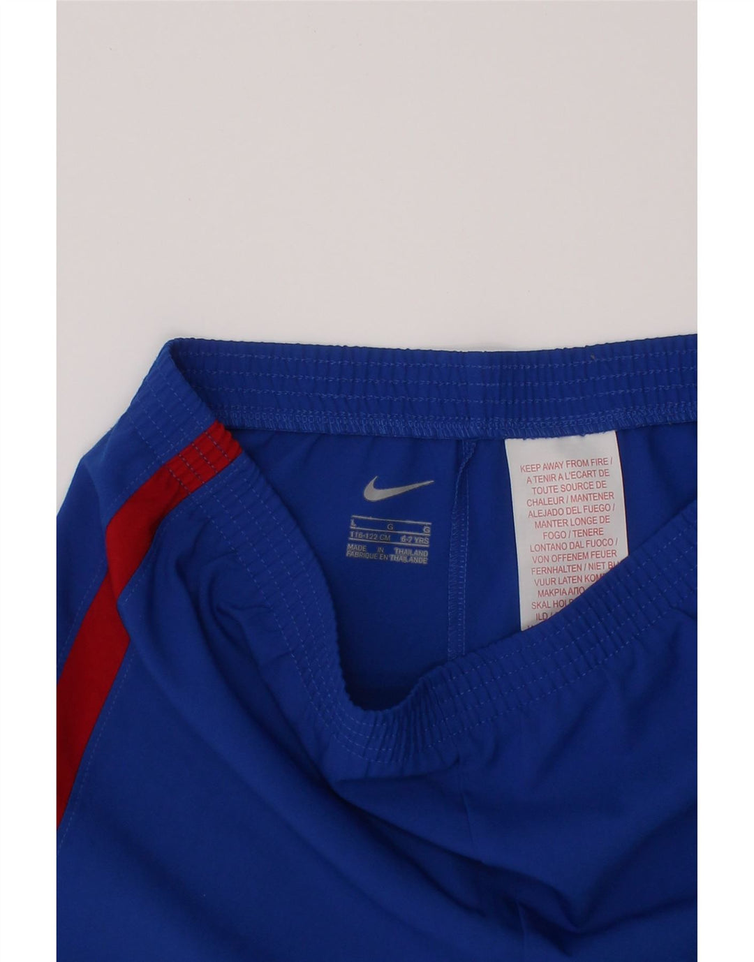 NIKE Boys Barcolana Sport Shorts 6-7 Years Large Blue Colourblock