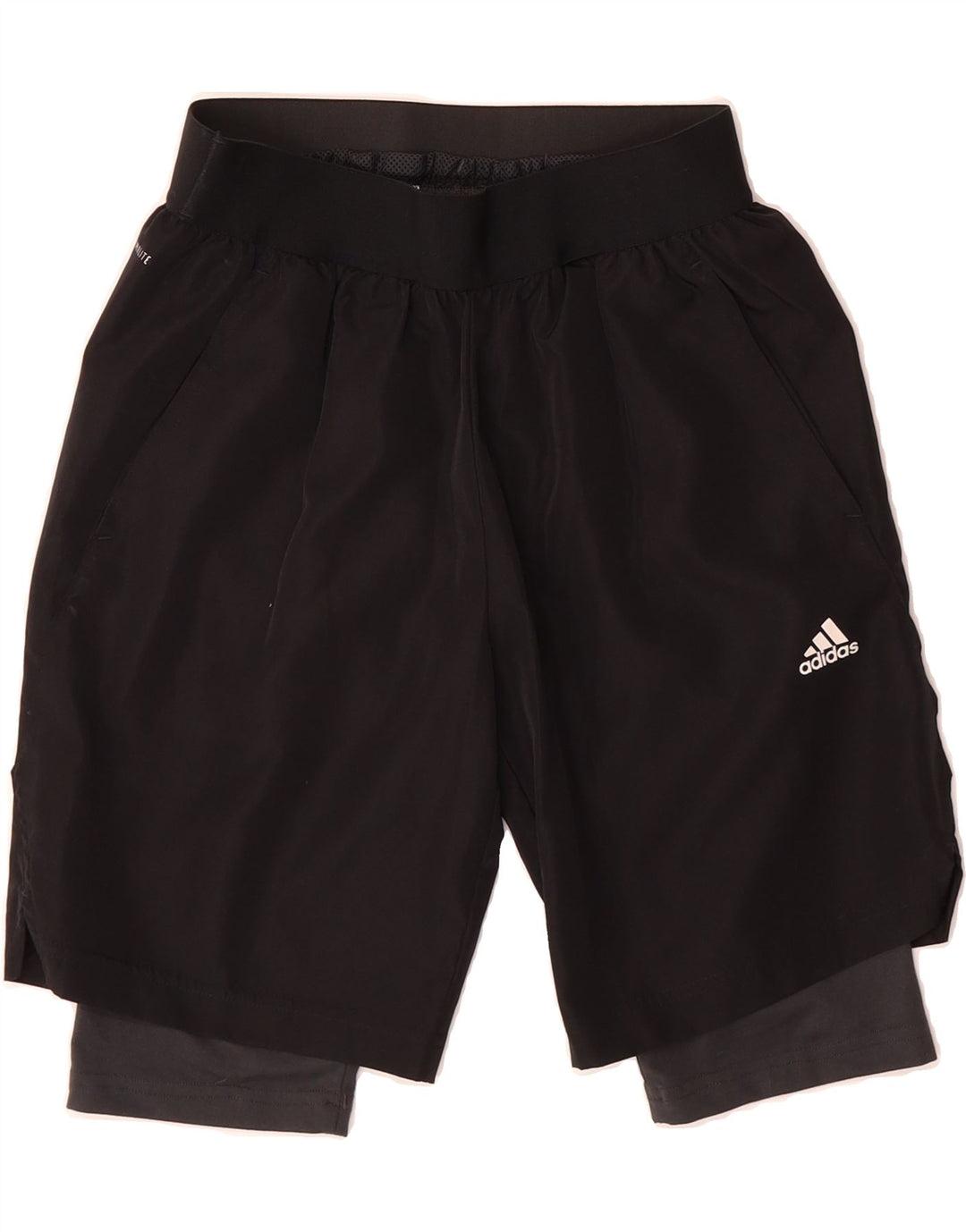 ADIDAS Boys Climalite Sport Shorts 11-12 Years Black Polyester Vintage Adidas and Second-Hand Adidas from Messina Hembry 