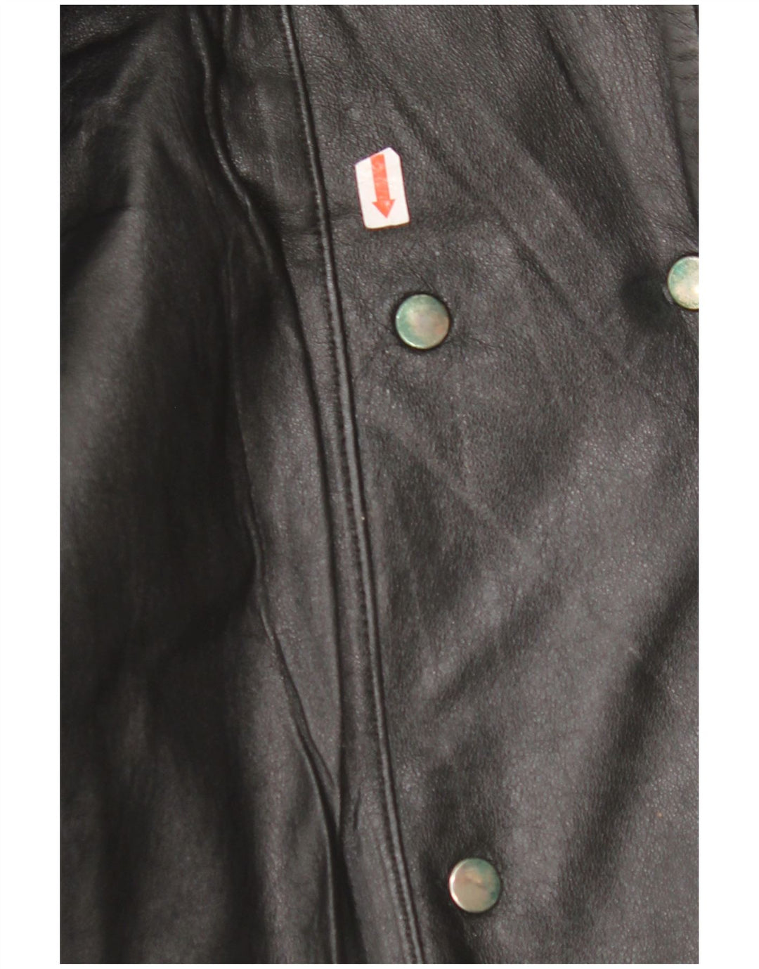 VINTAGE Womens Oversized Leather Jacket EU 42 Large Black Leather