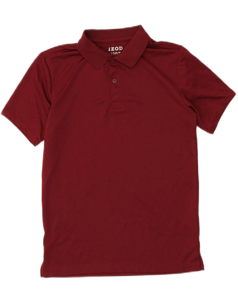IZOD Boys Regular Polo Shirt 14-15 Years Large Burgundy Polyester Vintage Izod and Second-Hand Izod from Messina Hembry 