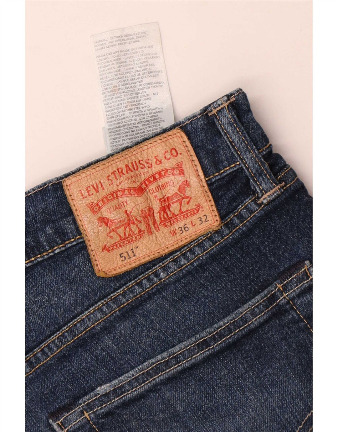 Levi's Mens 511 Slim Jeans W36 L28 Blue Cotton