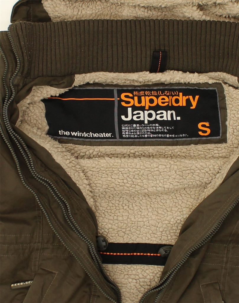 SUPERDRY Womens The Windcheater Hooded Parka Jacket UK 10 Small Khaki | Vintage Superdry | Thrift | Second-Hand Superdry | Used Clothing | Messina Hembry 