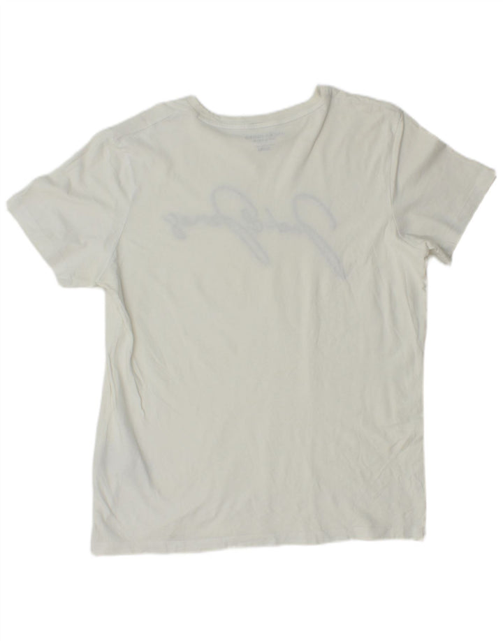 JACK & JONES Mens Regular Fit Graphic T-Shirt Top Small White Cotton