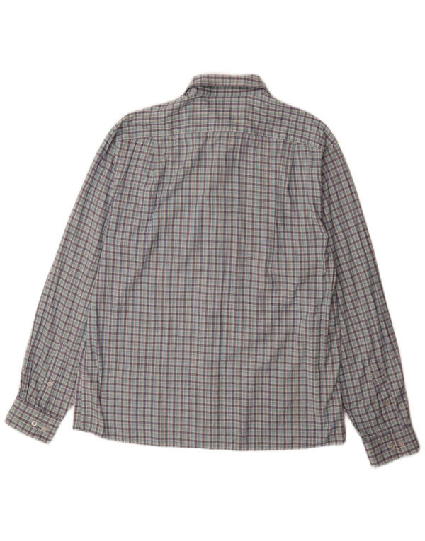 Tommy Hilfiger Mens Stretch Slim Fit Shirt Size 16 1/2 Large Blue Check