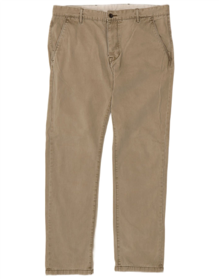 Levi's Mens Straight Chino Trousers W36 L32 Beige