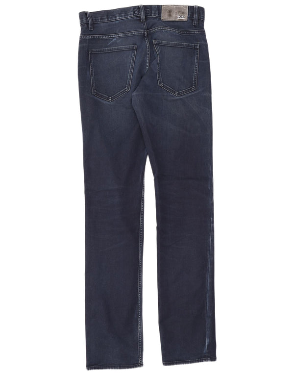 Hugo Boss Mens Slim Jeans W30 L32 Blue Cotton