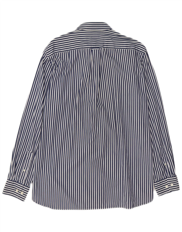 GANT Mens Shirt Large Navy Blue Striped Cotton