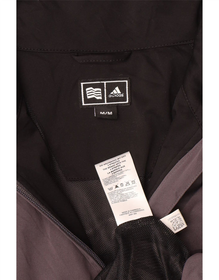 Adidas Mens Tracksuit Top Jacket Medium Grey Polyester Sports