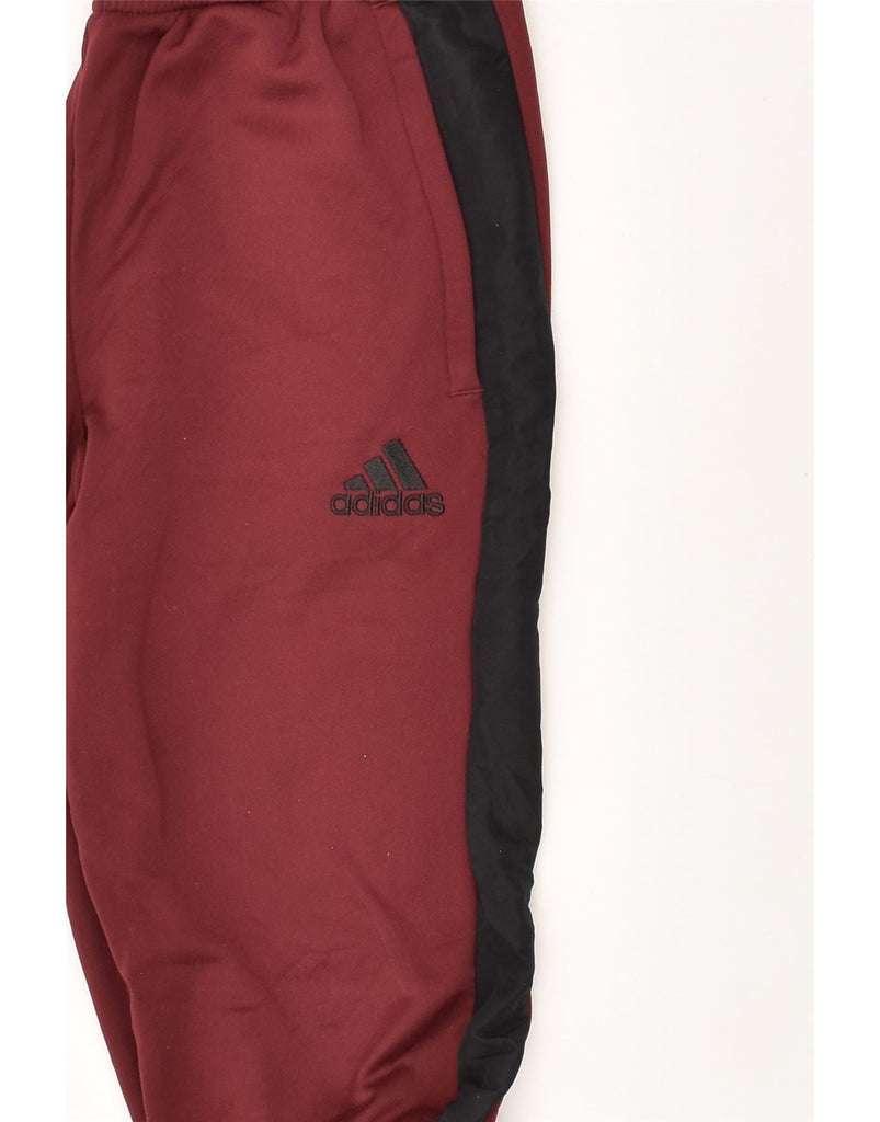 ADIDAS Mens Tracksuit Trousers Small Burgundy | Vintage Adidas | Thrift | Second-Hand Adidas | Used Clothing | Messina Hembry 