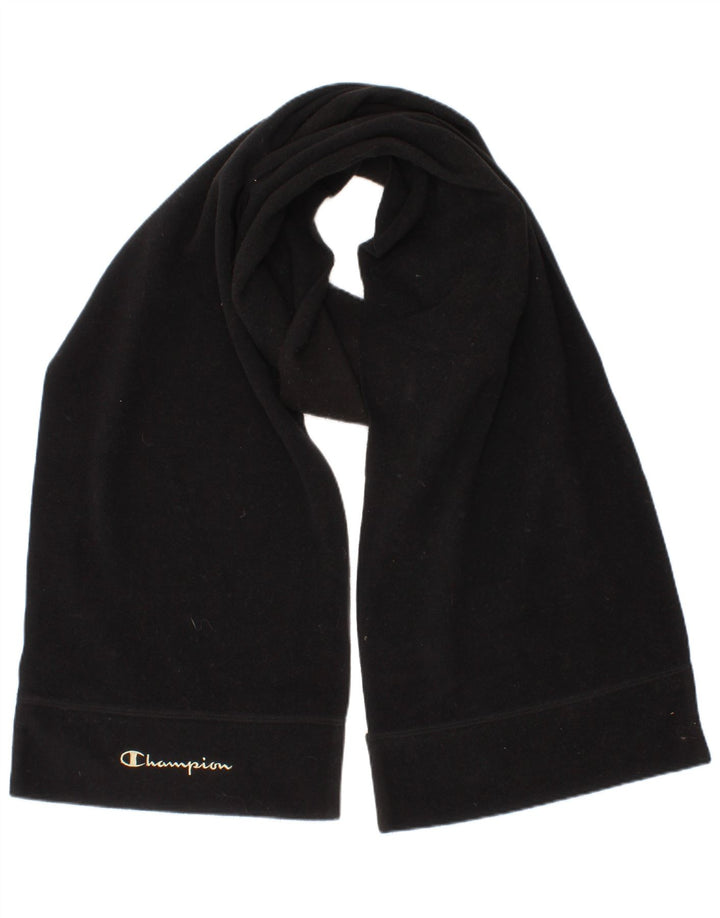 Champion Womens Fleece Rectangle Scarf One Size Black Polyester