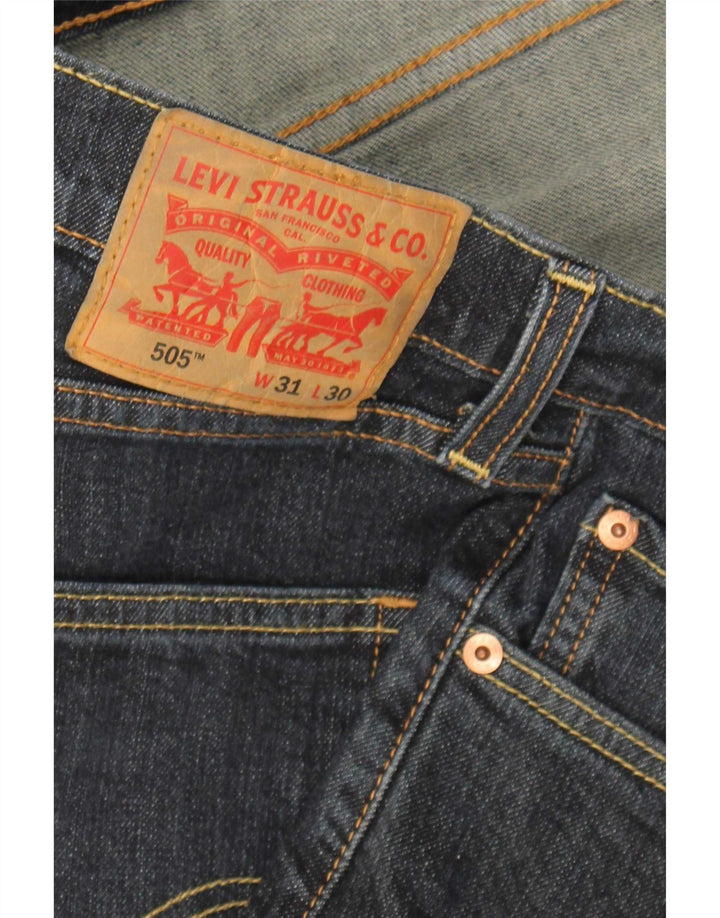 Levi's Mens 505 Regular Straight Jeans W31 L30 Navy Blue