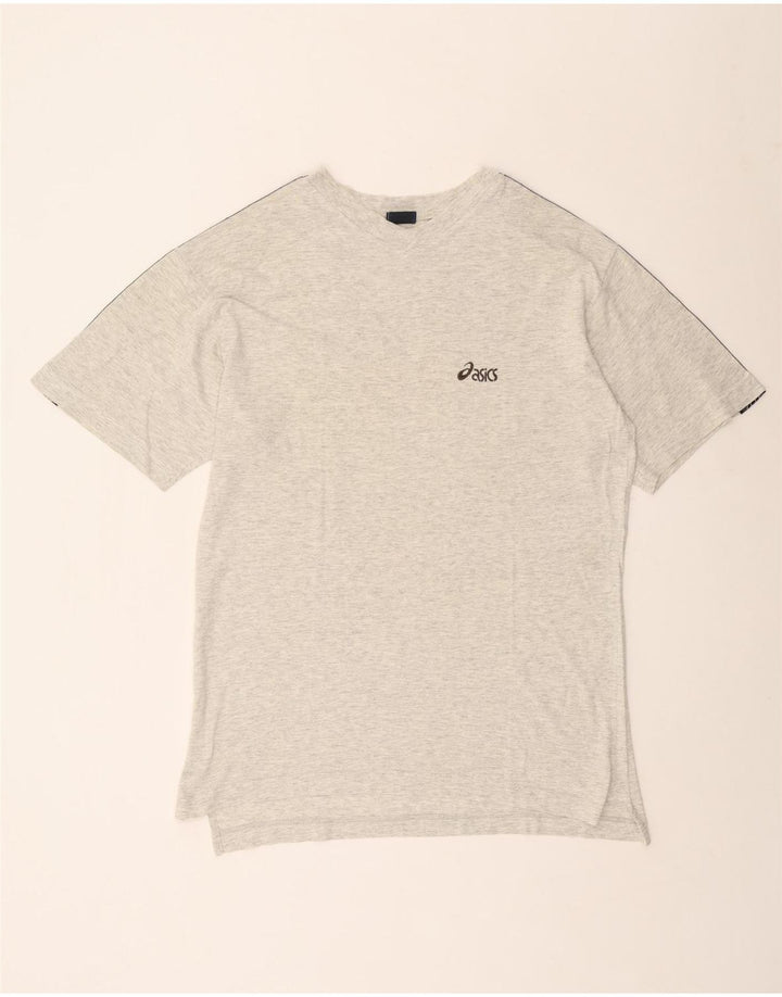 Asics Mens Graphic T-Shirt Top Large Grey Flecked