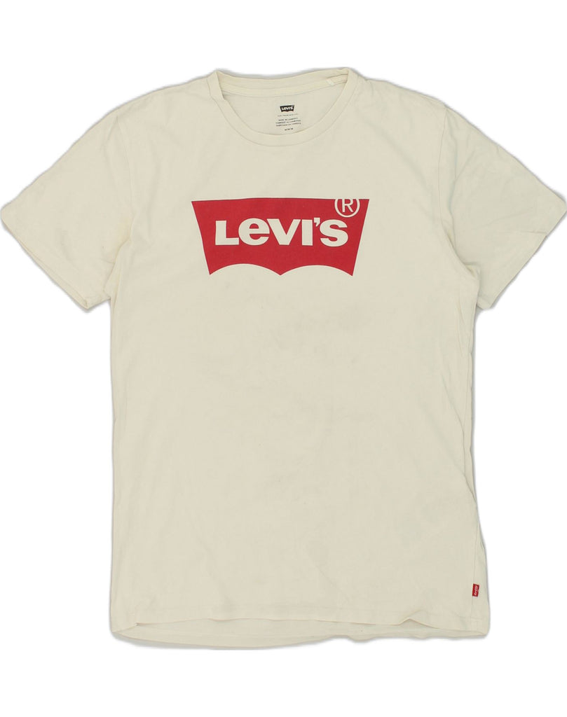 LEVI'S Mens Graphic T-Shirt Top Medium White Cotton | Vintage Levi's | Thrift | Second-Hand Levi's | Used Clothing | Messina Hembry 