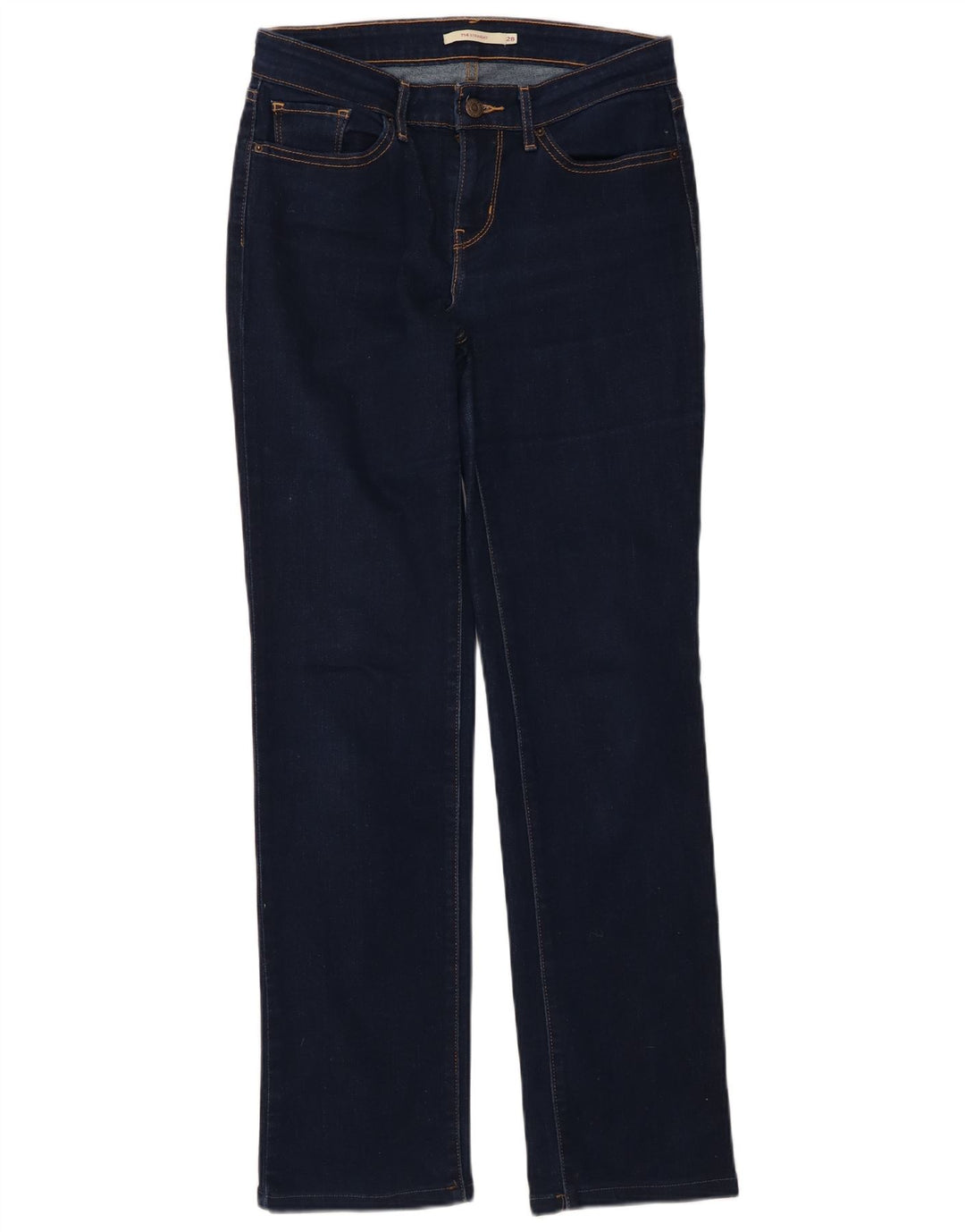 Levi's Womens 714 Straight Jeans W28 L30 Navy Blue Cotton