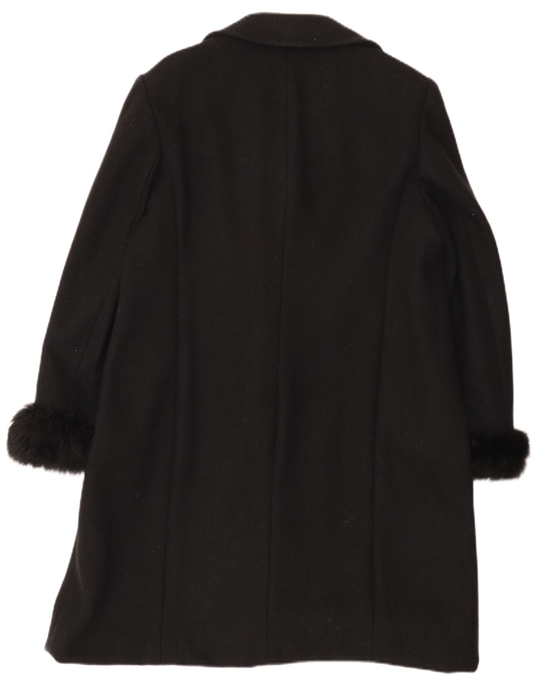 Giole Womens Double Breasted Coat UK 14 Medium Black