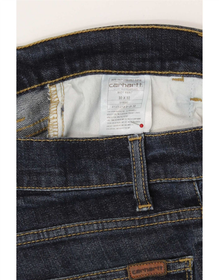 Carhartt Womens Cropped Jeans W30 L22 Navy Blue Cotton
