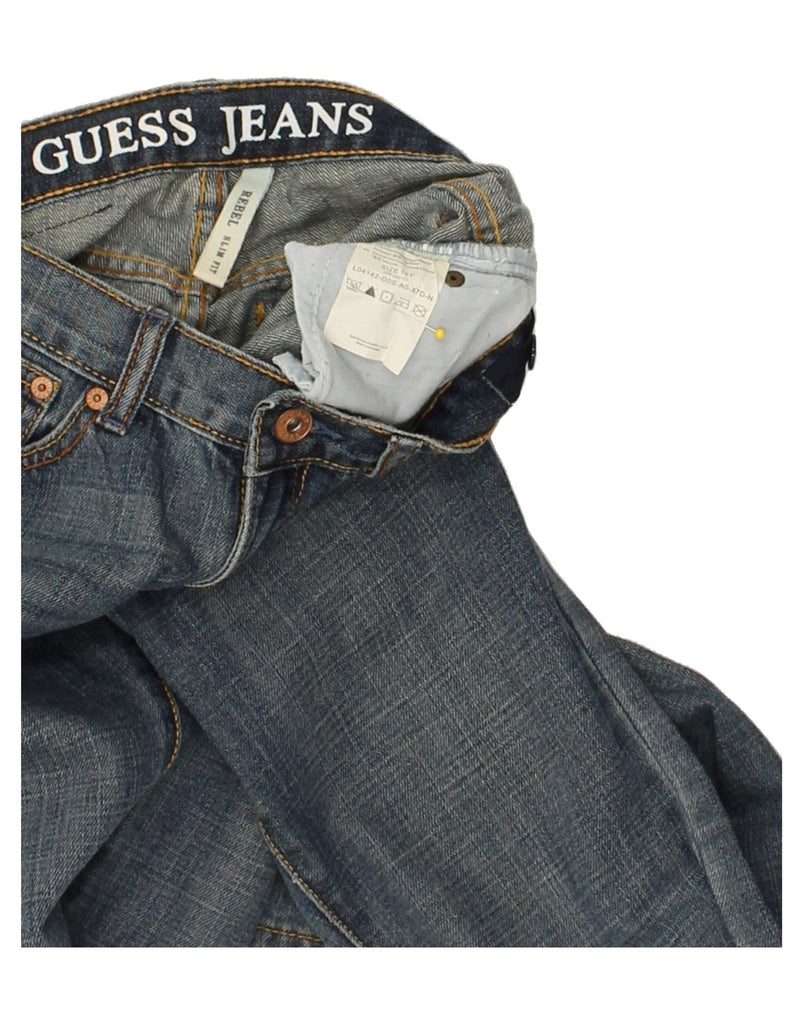 GUESS Girls Rebel Slim Jeans 9-10 Years W24 L27 Blue Cotton | Vintage Guess | Thrift | Second-Hand Guess | Used Clothing | Messina Hembry 