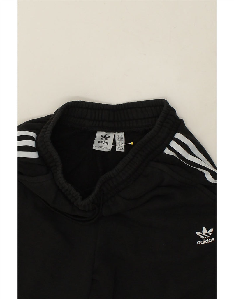 ADIDAS Womens Tracksuit Trousers Joggers UK 10 Small Black Cotton | Vintage Adidas | Thrift | Second-Hand Adidas | Used Clothing | Messina Hembry 