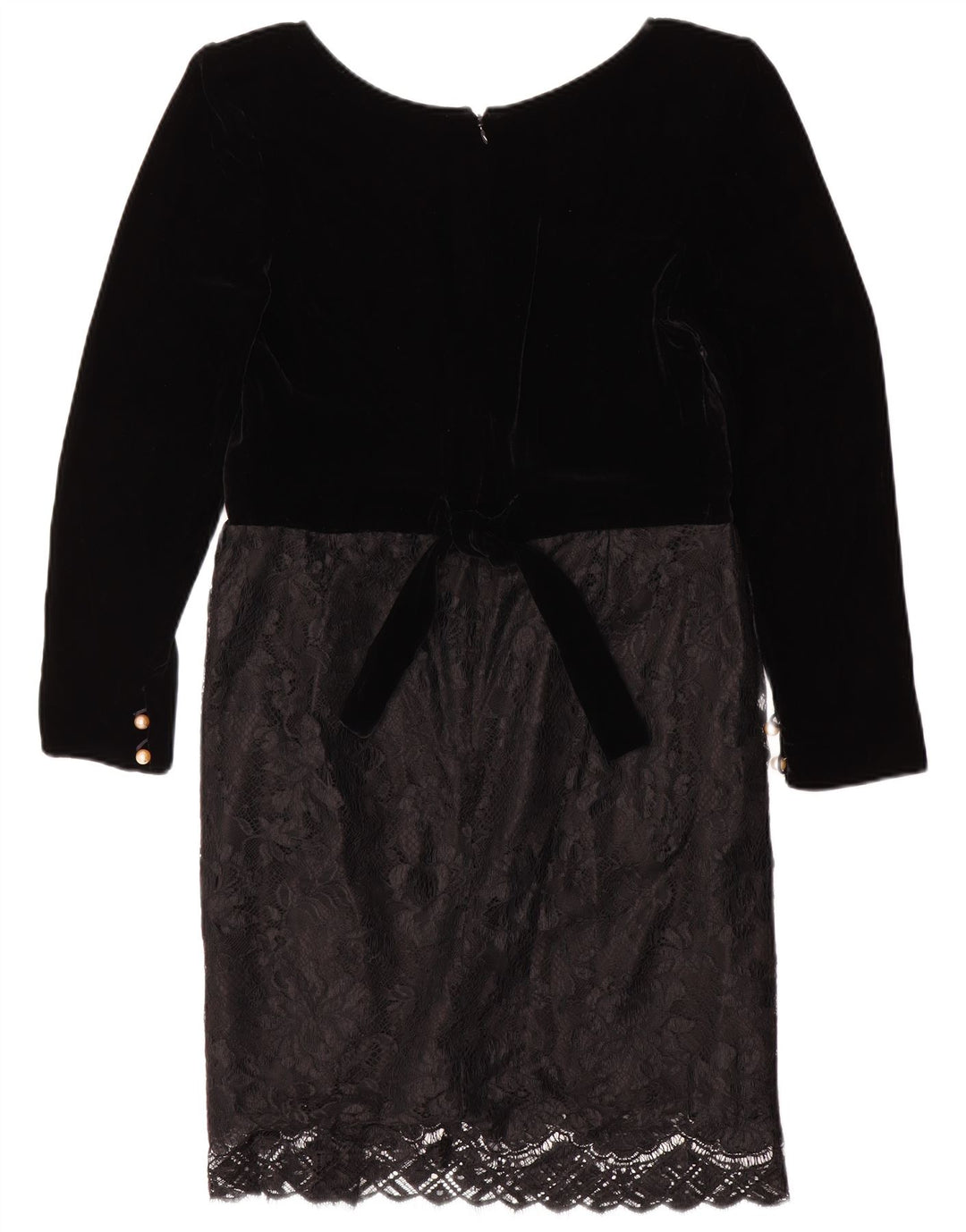 Clara Della Giovanna Womens Long Sleeve Shift Dress IT 44 Medium Black