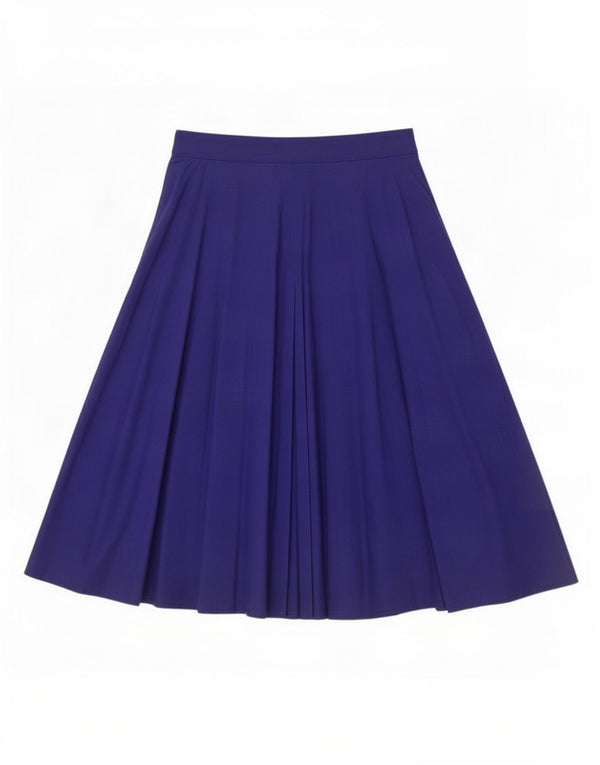 Vintage Womens Flared Skirt IT 44 Medium L28 Blue Cotton