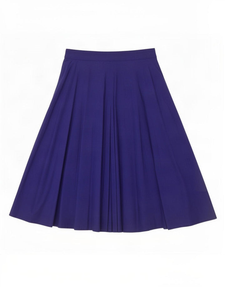 Vintage Womens Flared Skirt IT 44 Medium L28 Blue Cotton