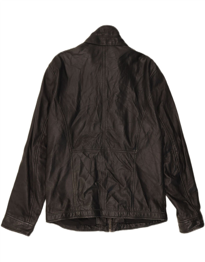 DAVID MOORE Mens Leather Jacket UK 42 XL Black Leather Vintage David Moore and Second-Hand David Moore from Messina Hembry 