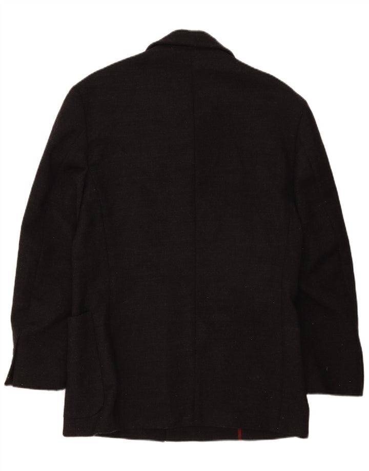 Carlo Pignatelli Mens 4 Button Blazer Jacket UK 36 Small Black Wool
