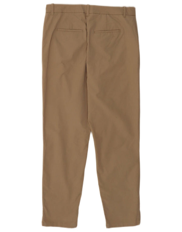 Marks & Spencer Womens Tapered Chino Trousers UK 10 Small W30 L26 Beige