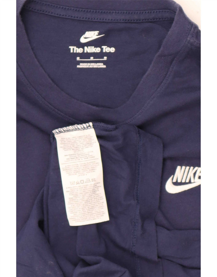 Nike Mens T-Shirt Top Medium Navy Blue Cotton