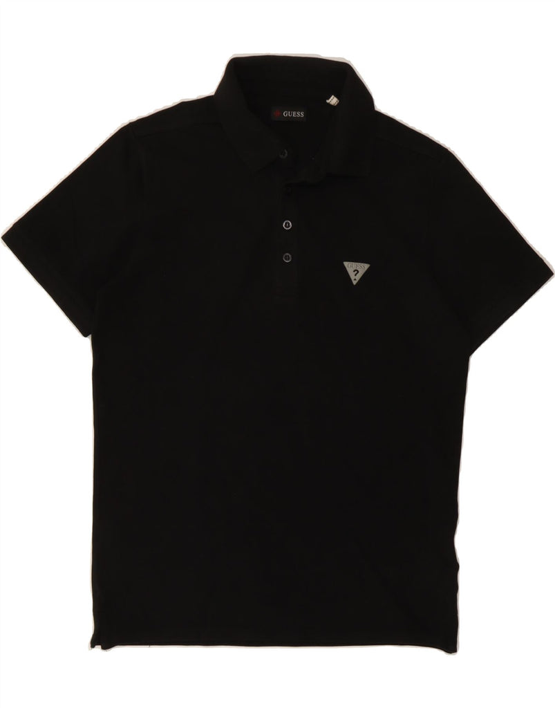 GUESS Mens Polo Shirt Small Black Cotton Vintage Guess and Second-Hand Guess from Messina Hembry 