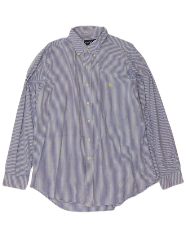 Ralph Lauren Mens Classic Fit Shirt XL Blue Pinstripe