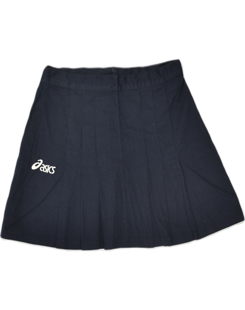 ASICS Girls Mini Pleated Skirt 13-14 Years Large W28 Navy Blue Cotton | Vintage Asics | Thrift | Second-Hand Asics | Used Clothing | Messina Hembry 